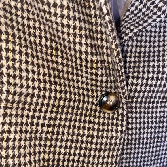 Sadie & Sage Brown Houndstooth blazer jacket - Picture 3 of 3